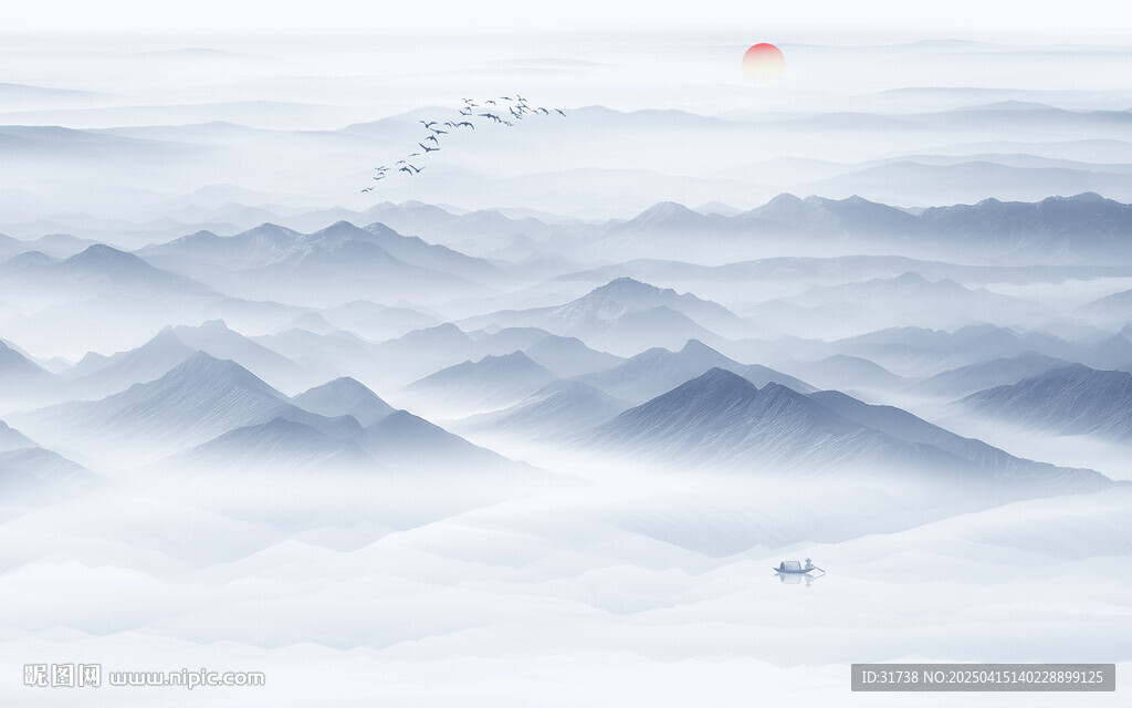 遠(yuǎn)山近水水墨風(fēng)景
