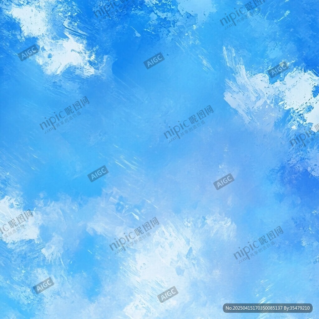 夢(mèng)幻藍(lán)色天空水彩背景圖