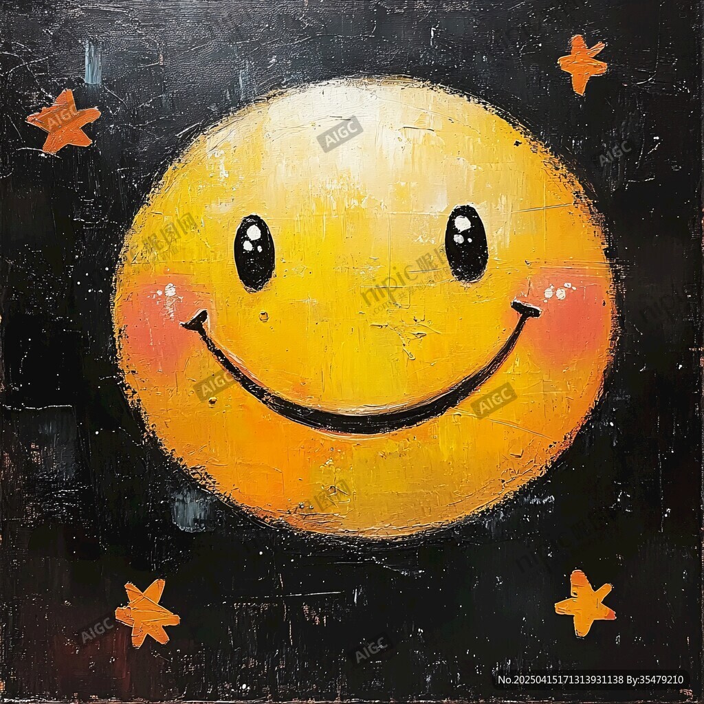 笑臉涂鴉 快樂星星相伴