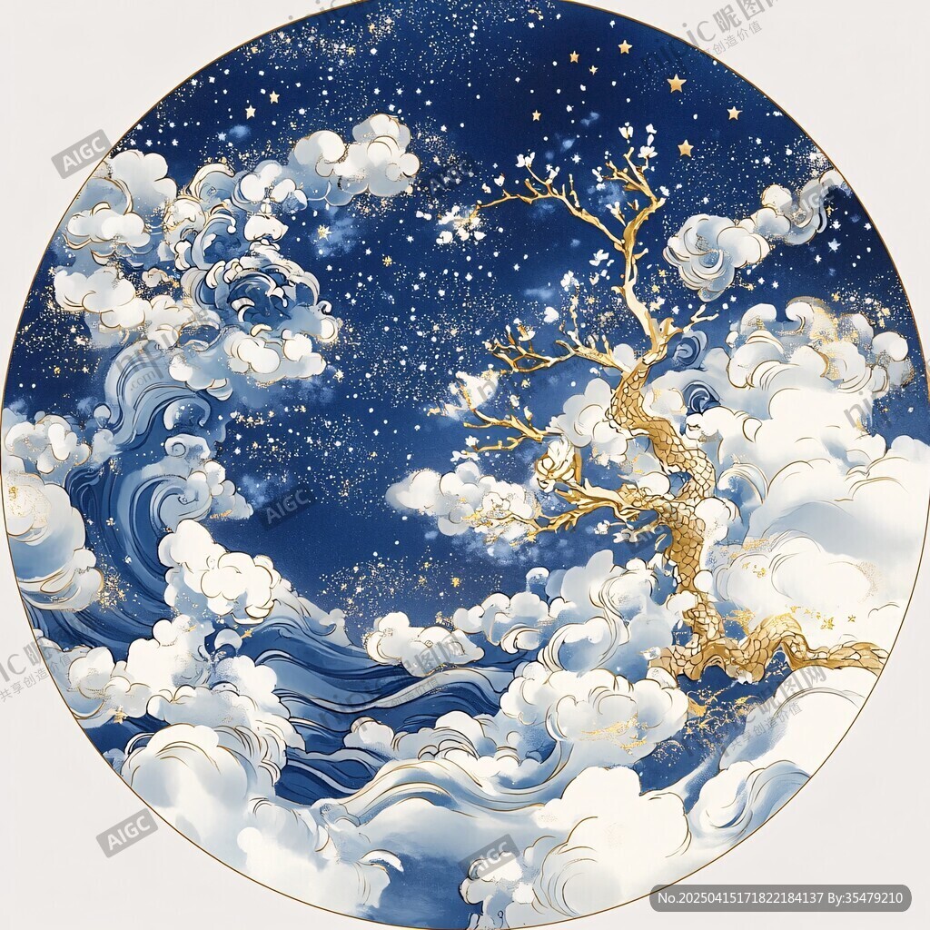星空云海間的奇幻金枝