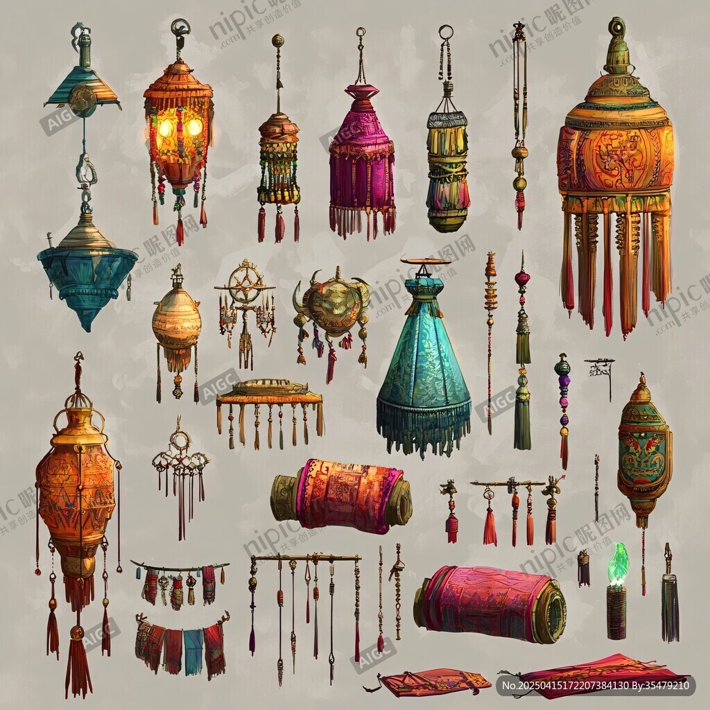 奇幻風(fēng)格中東風(fēng)燈具飾品集