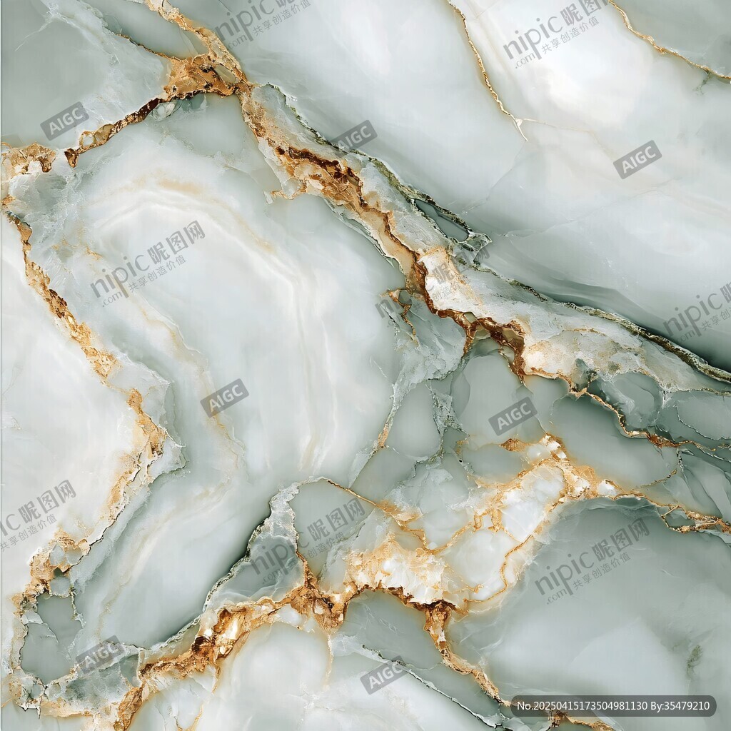 淺綠金紋大理石紋理圖案