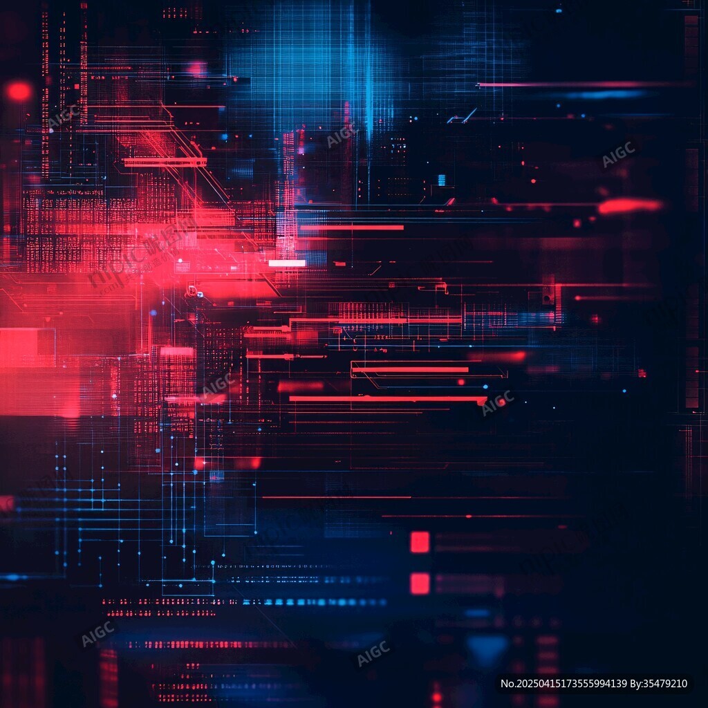 科技感數(shù)字電路抽象背景圖