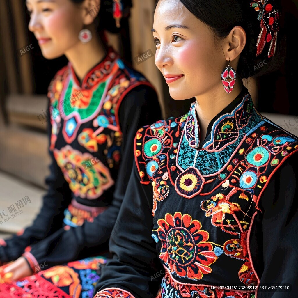 身著民族服飾的美麗女子