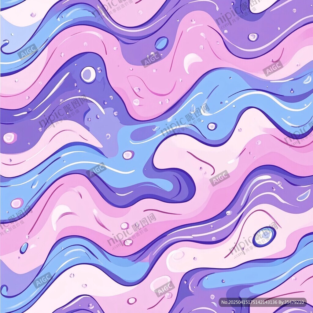 夢(mèng)幻漸變波浪圖案背景
