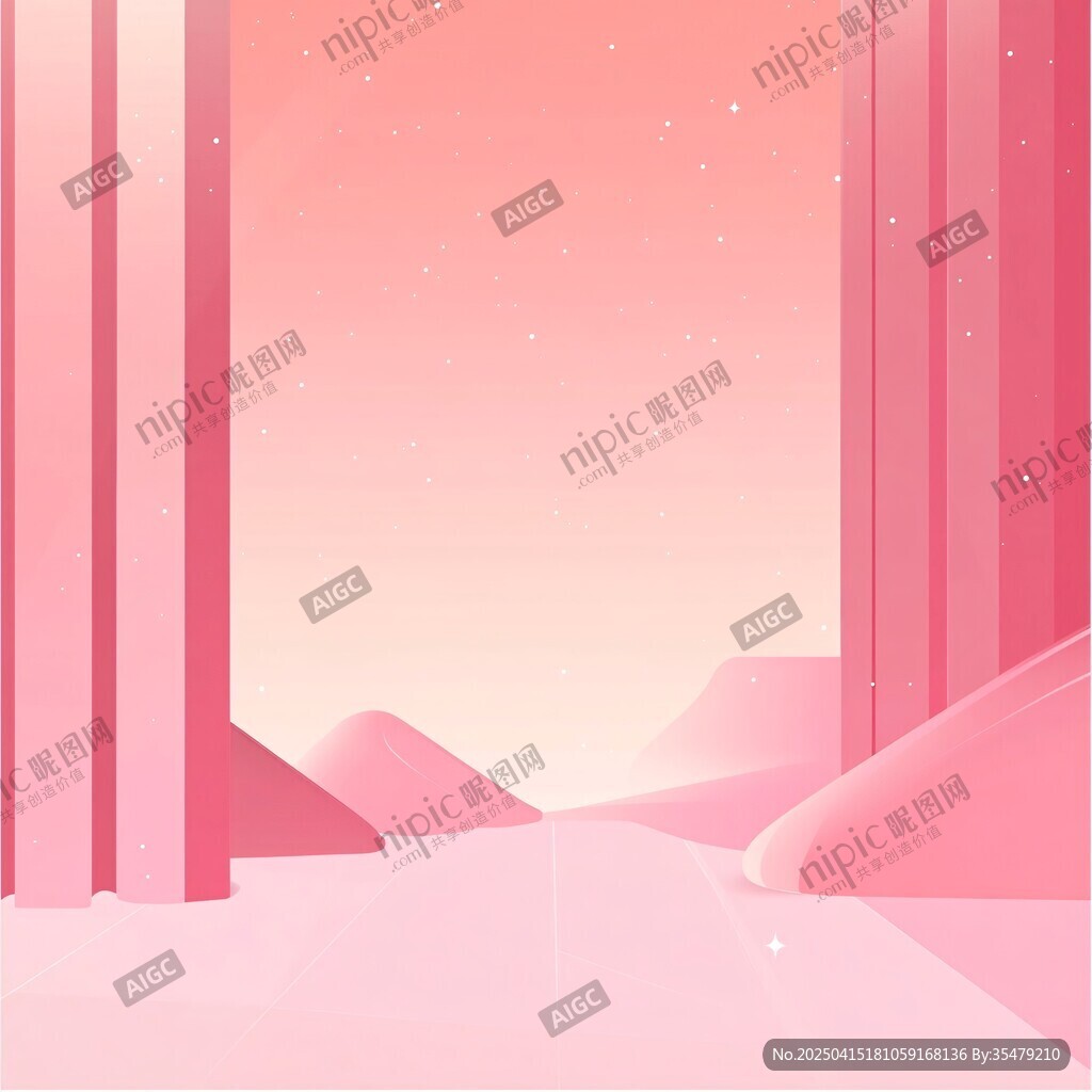 夢幻粉色系空間場景