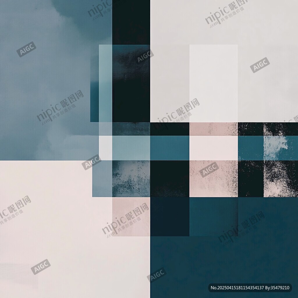 幾何色塊抽象藝術背景圖
