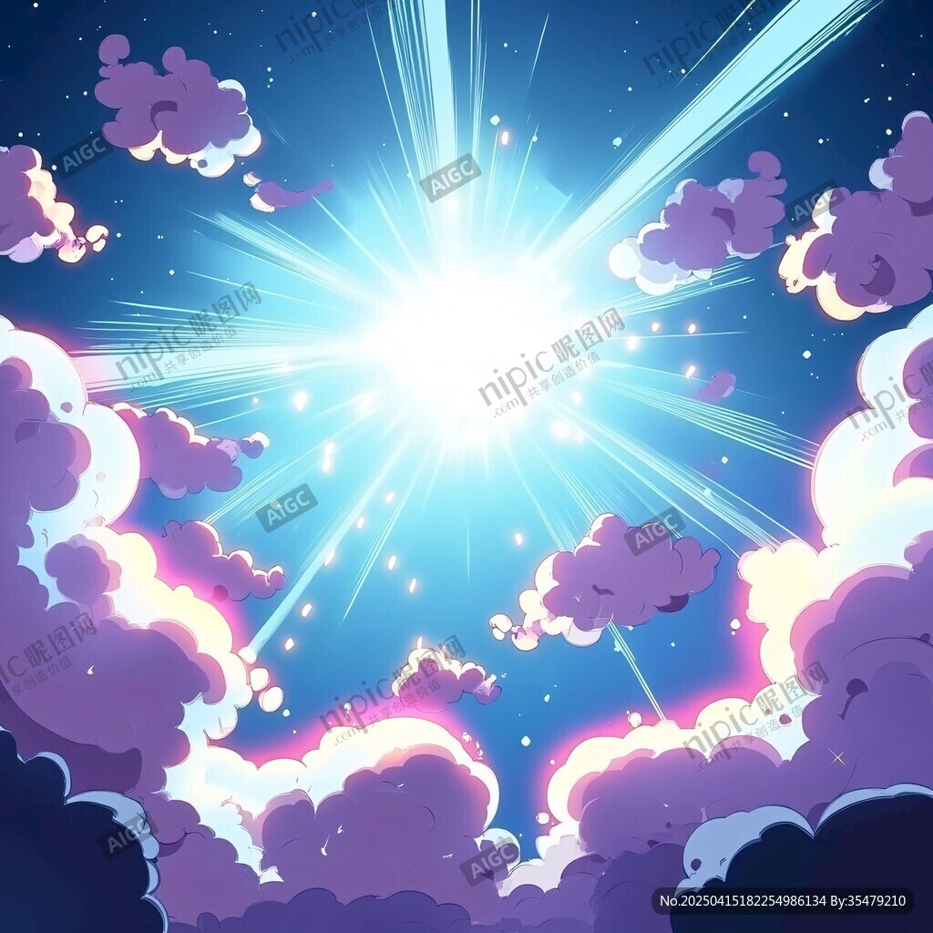 夢(mèng)幻星空下的絢麗云彩
