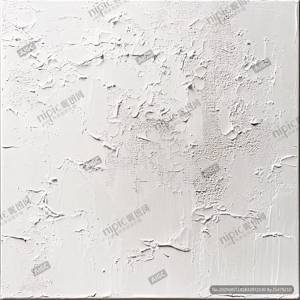 純白立體肌理抽象藝術(shù)畫