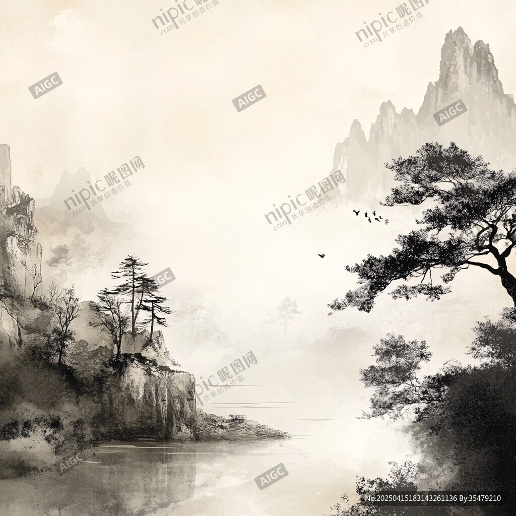 水墨山水間 靜謐自然景