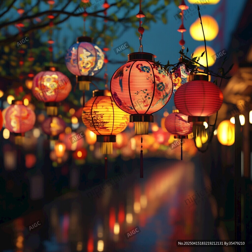古巷燈籠夜 盡顯東方韻味