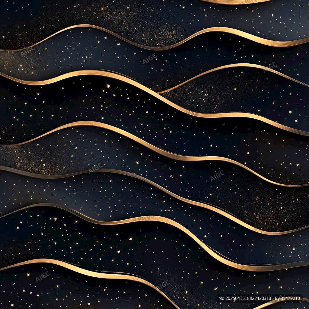 黑金波浪星空背景圖案