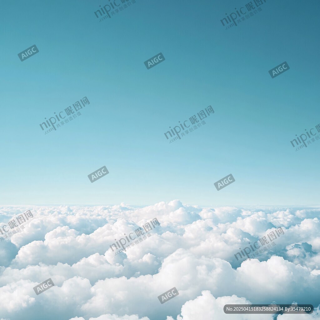 俯瞰云端的純凈藍天美景