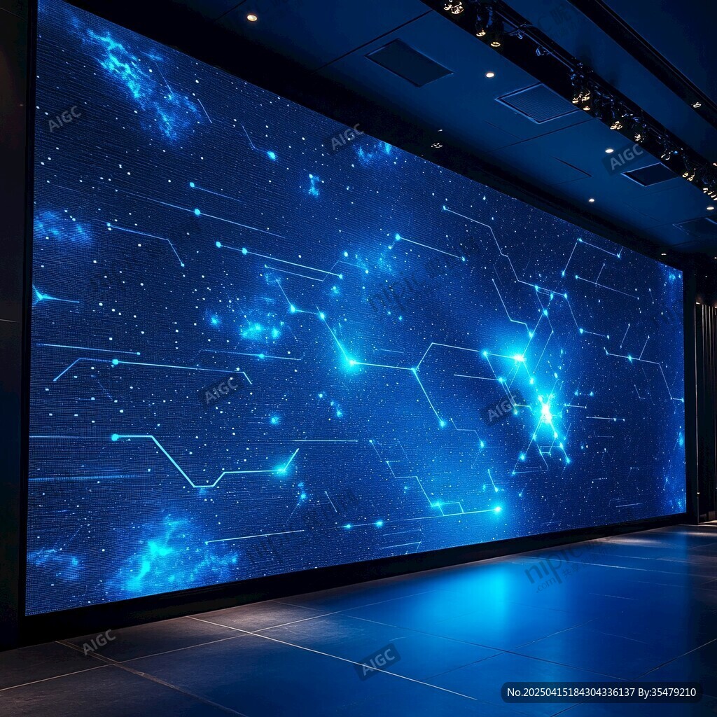 夢幻科技感巨幅星空顯示屏