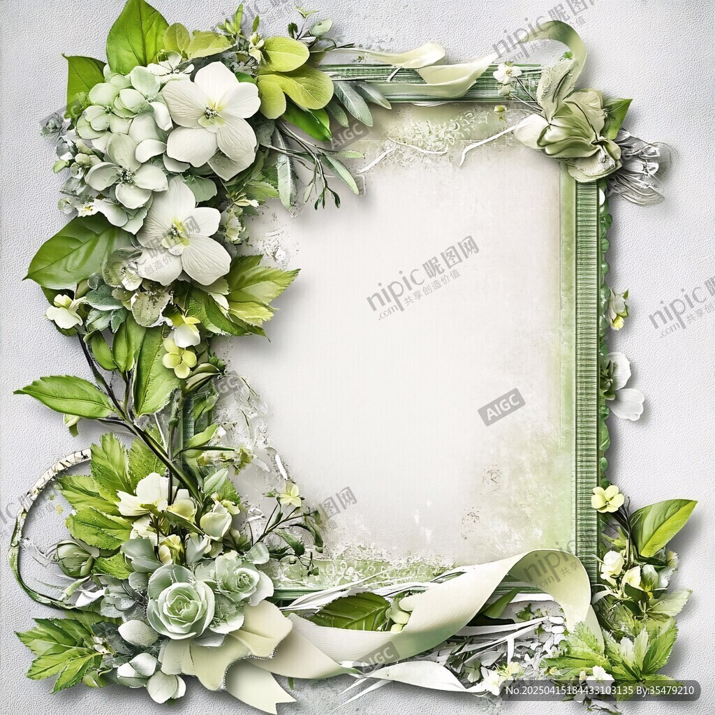 清新綠植花卉裝飾畫(huà)框