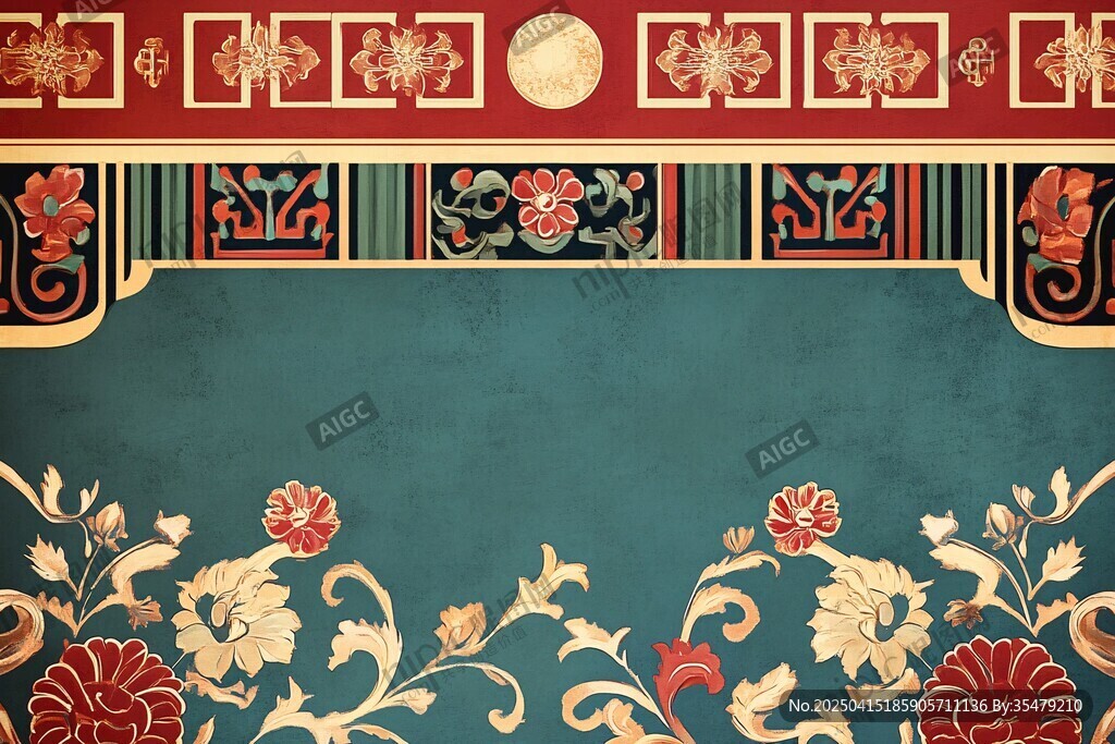 中式傳統(tǒng)花紋背景圖