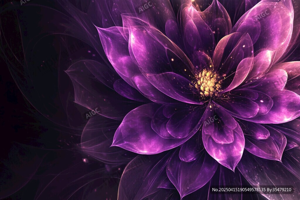 夢(mèng)幻紫色花朵綻放