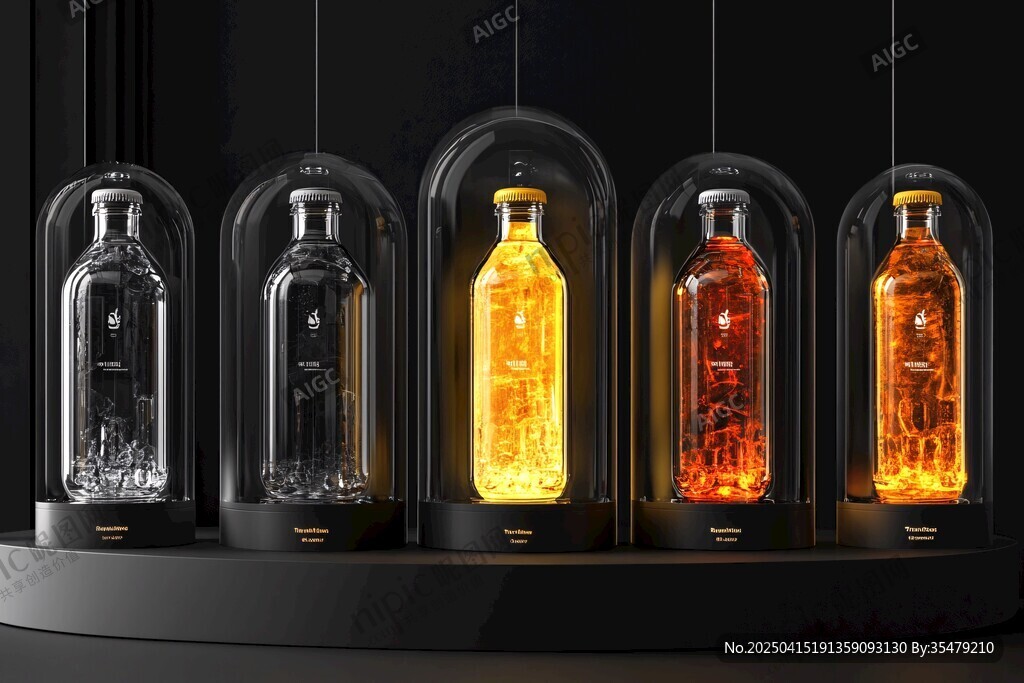 五款精美瓶身的創(chuàng)意展示
