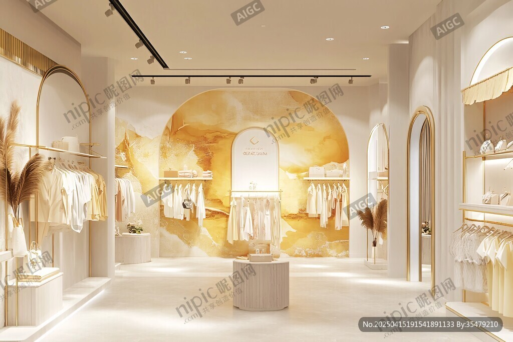 時尚童裝店優(yōu)雅室內(nèi)場景