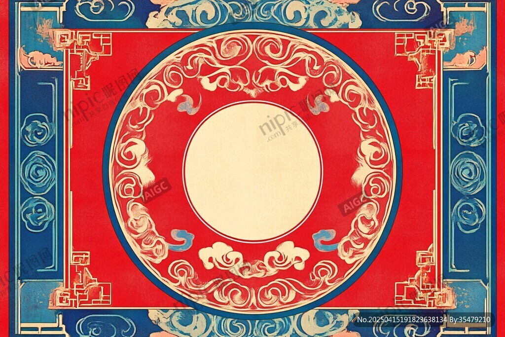 中式傳統(tǒng)復古花紋裝飾背景