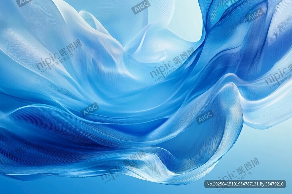 藍色飄逸動感抽象背景圖