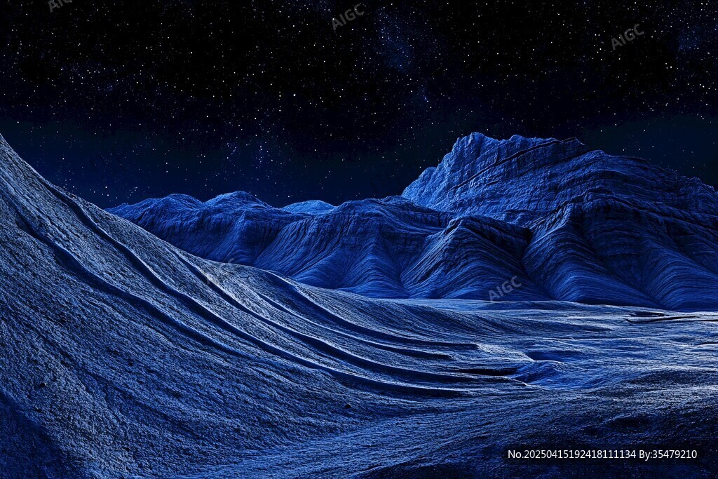夢(mèng)幻藍(lán)色外星地貌景觀