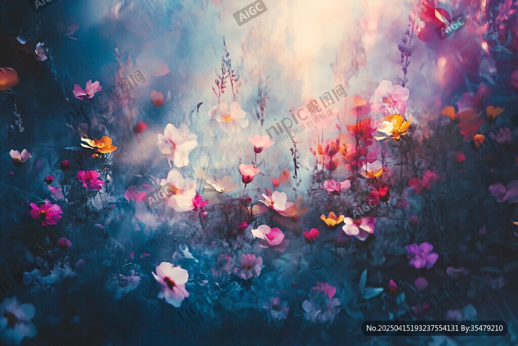 夢幻花海的絢爛光影世界