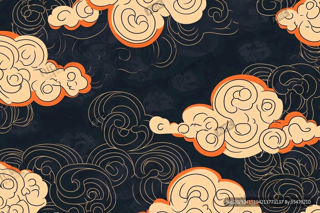 中式傳統(tǒng)祥云圖案背景