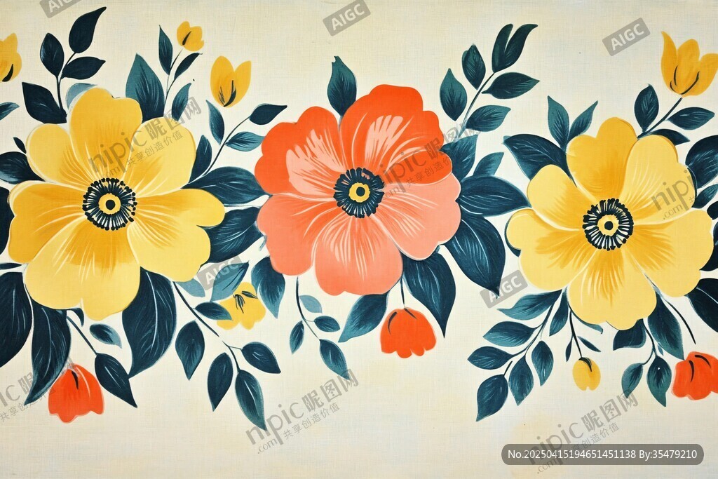 花卉裝飾畫 清新明艷花朵