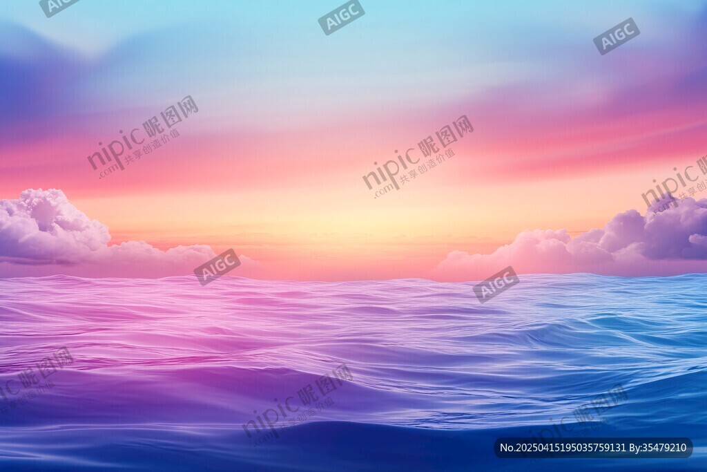 夢(mèng)幻海上絢麗日出美景