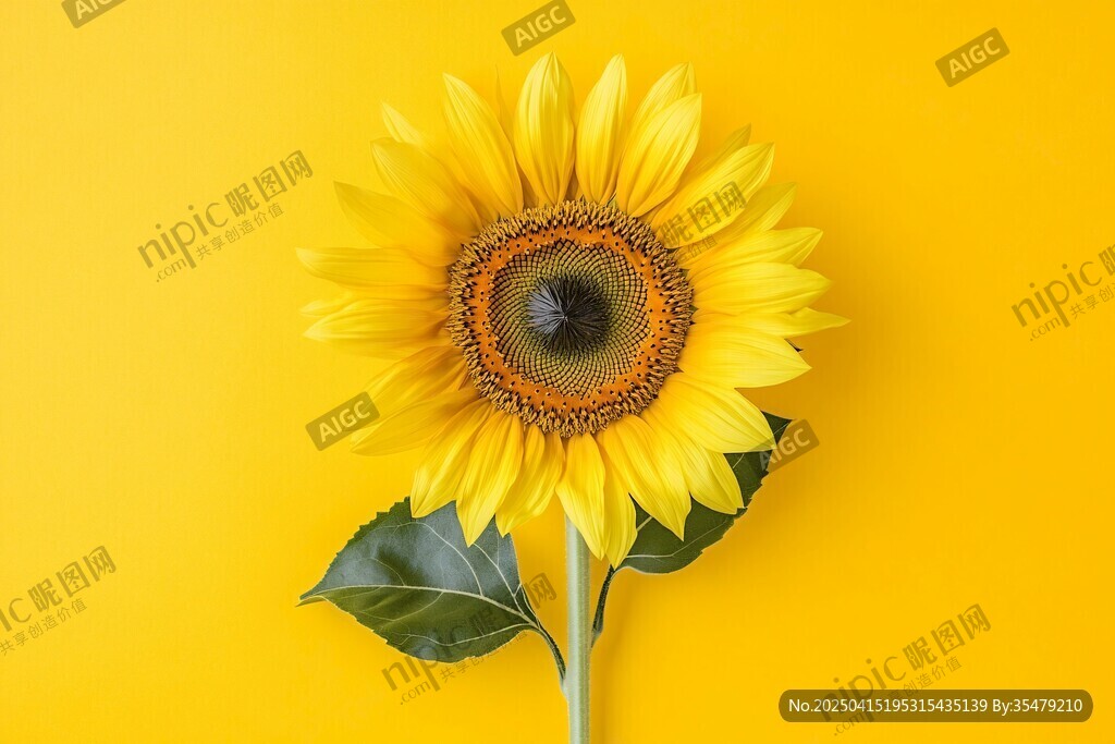 單枝向日葵的明艷風(fēng)采