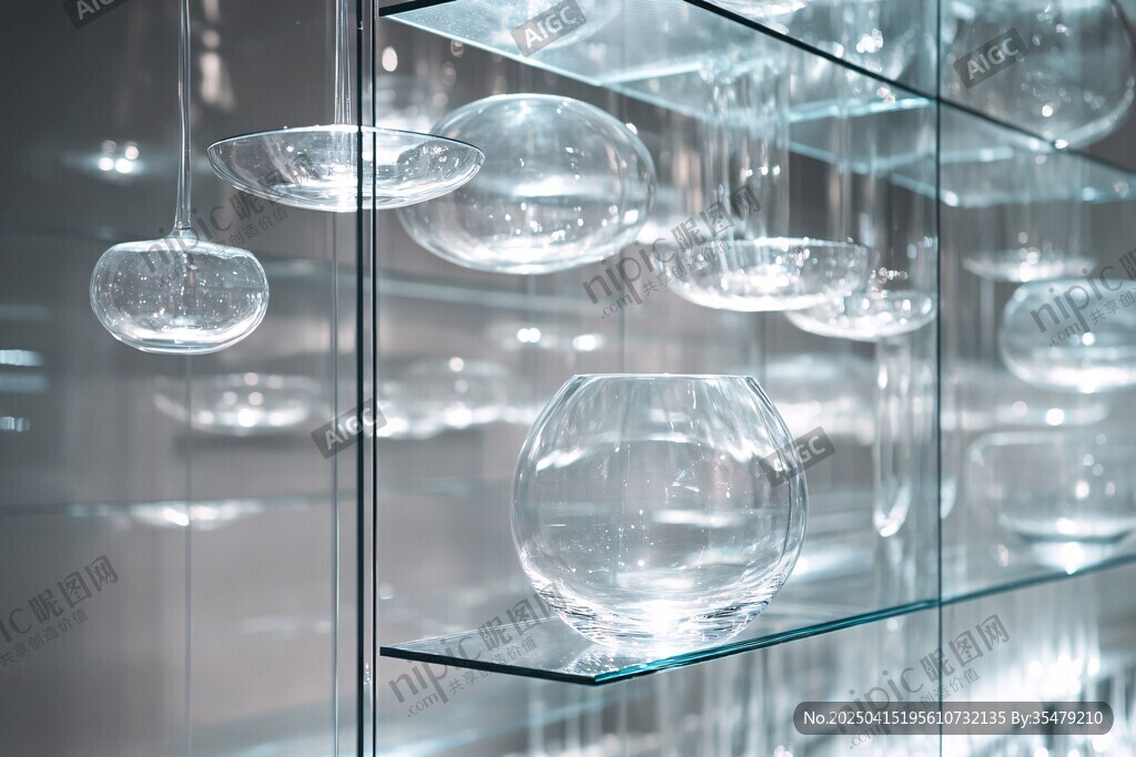 玻璃器皿陈列展示 玻璃器皿陈列展示