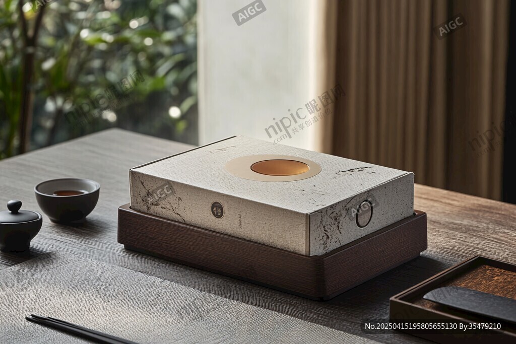 中式雅致茶盒與茶具組合