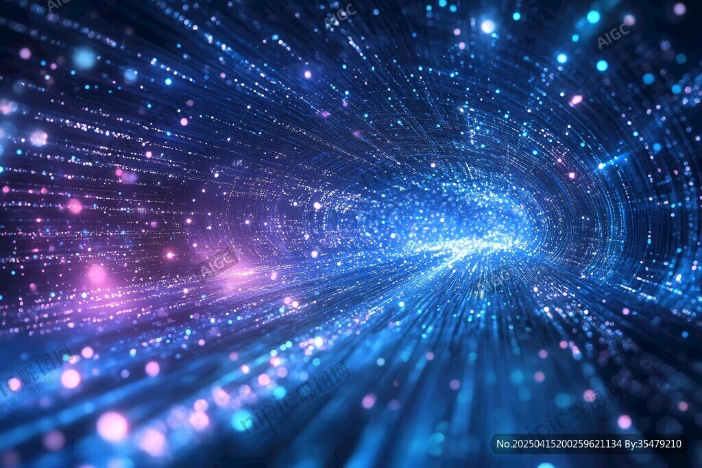 夢幻星際隧道科技背景圖