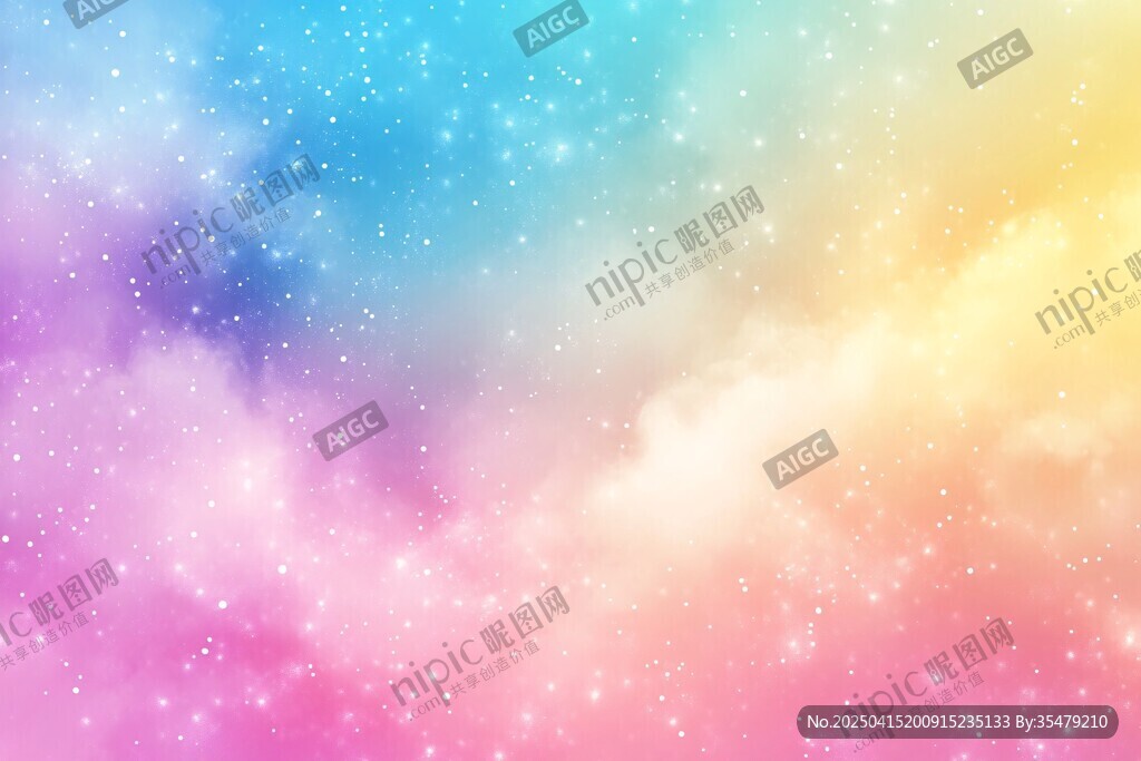 夢(mèng)幻多彩星空背景圖