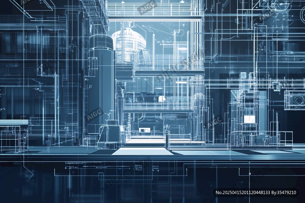 未來科技感工業(yè)建筑場景