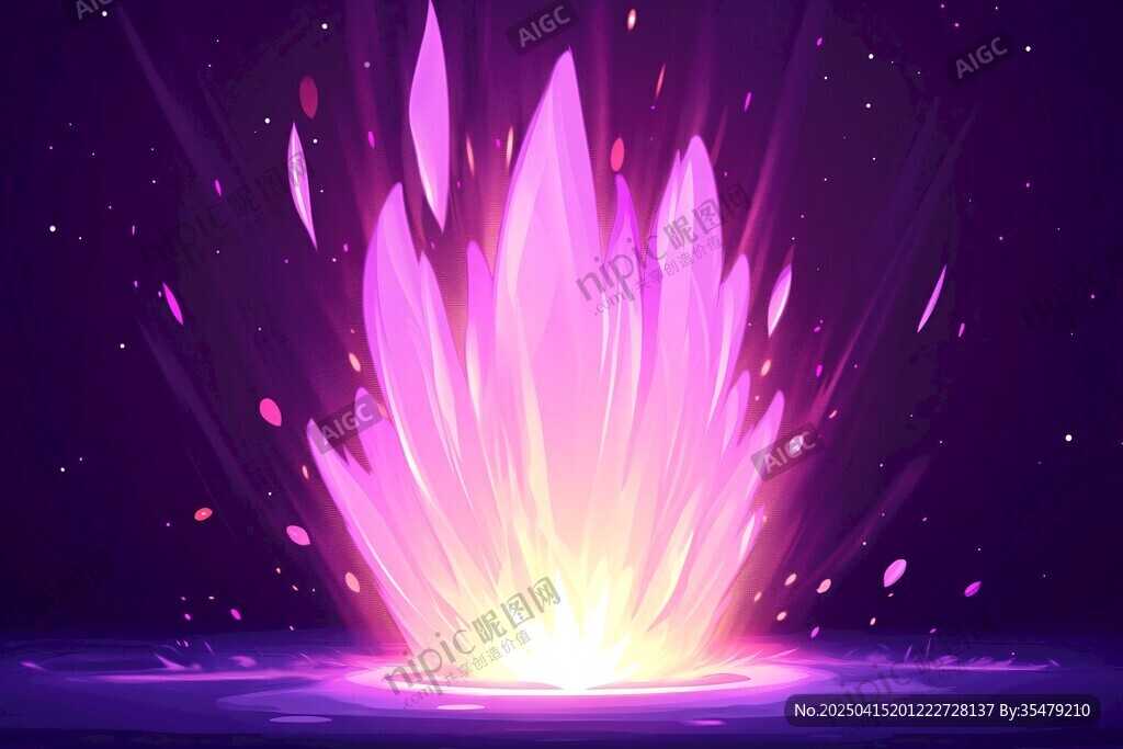 夢幻紫色能量爆發(fā)特效
