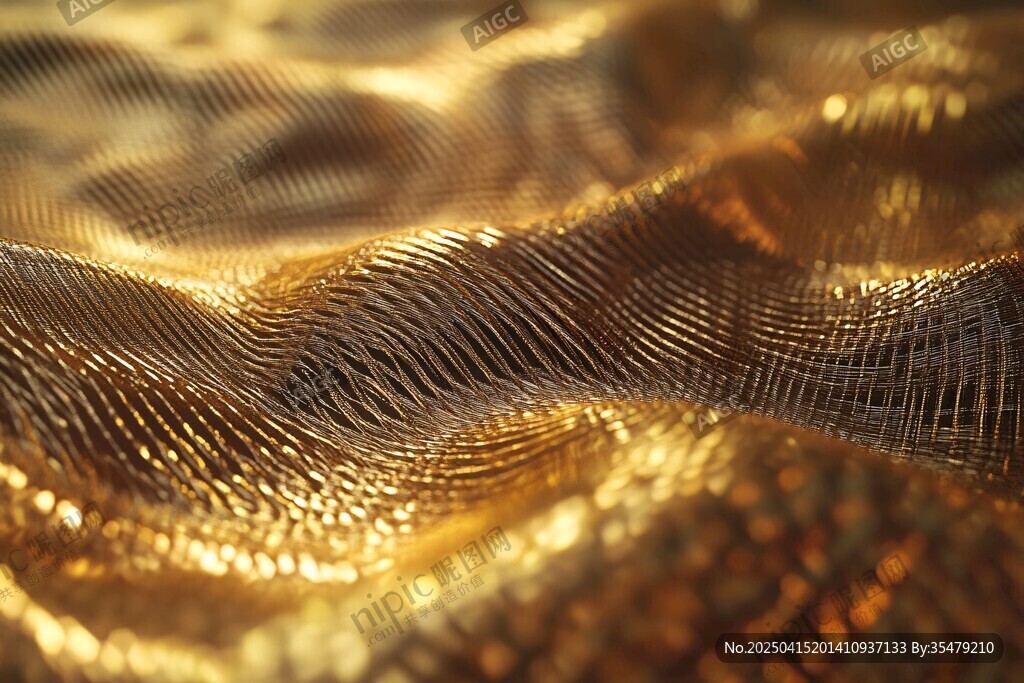 金色波紋質感紋理織物