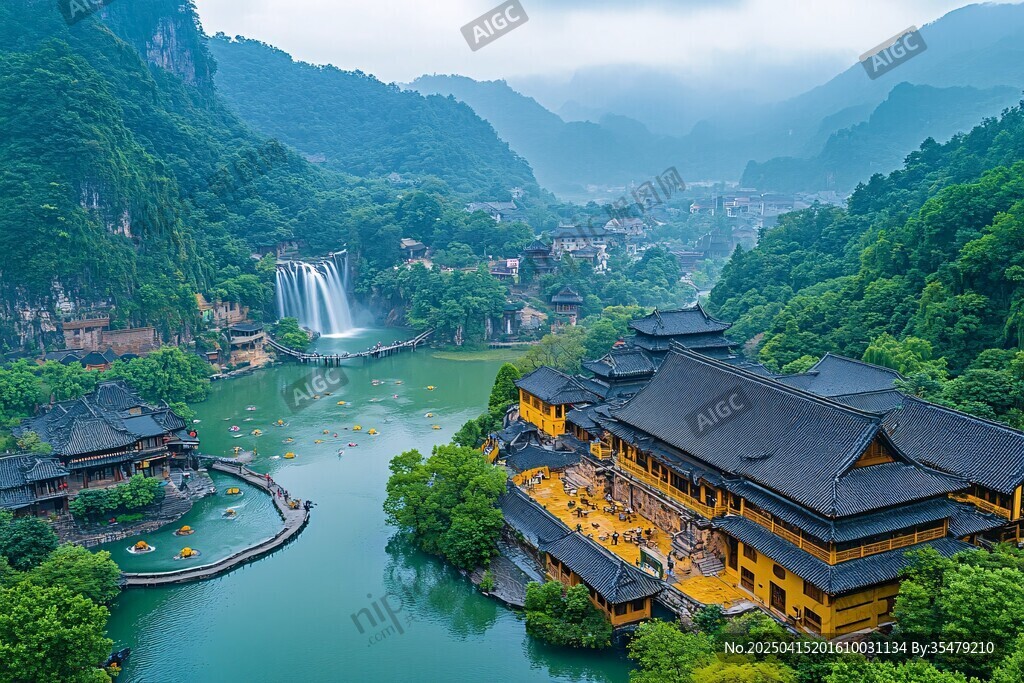 山水間古韻悠悠的壯麗村落