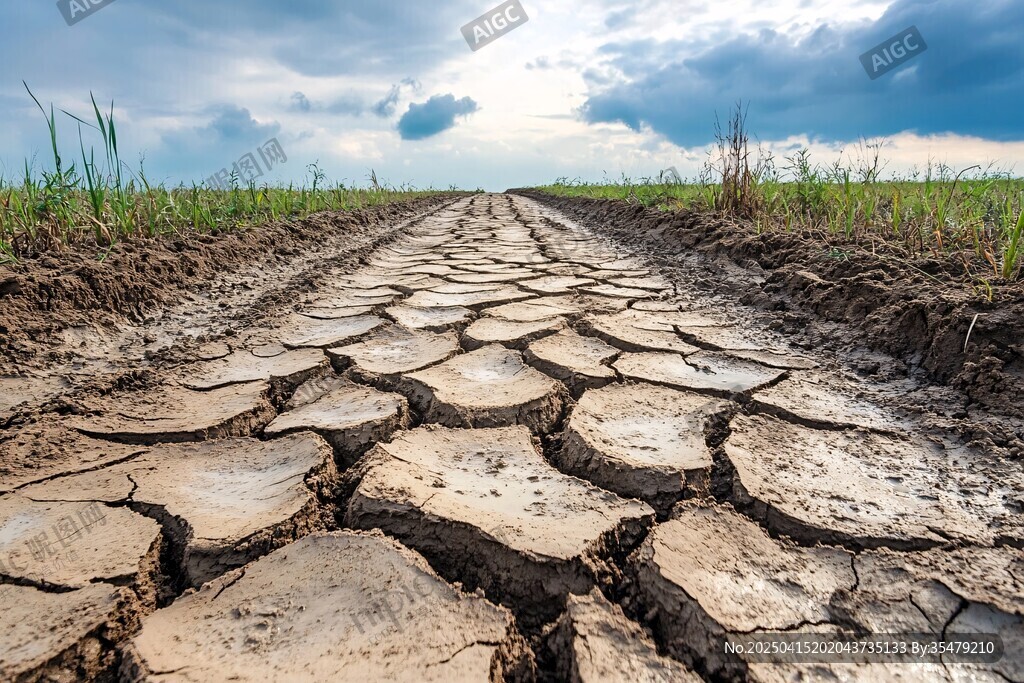 干裂土地 干旱下的大地景象