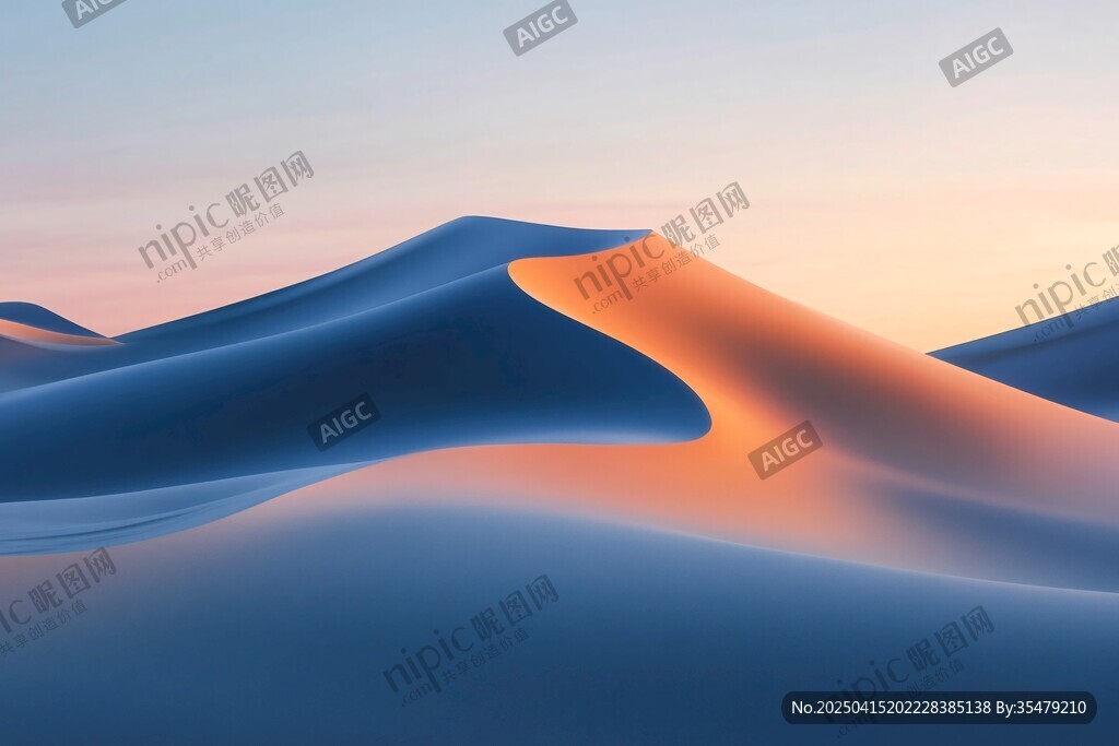 夢(mèng)幻沙丘的黃昏美景
