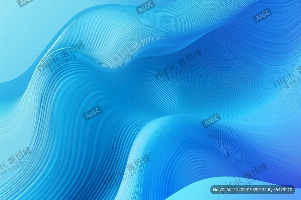 夢(mèng)幻藍(lán)色流體波紋背景