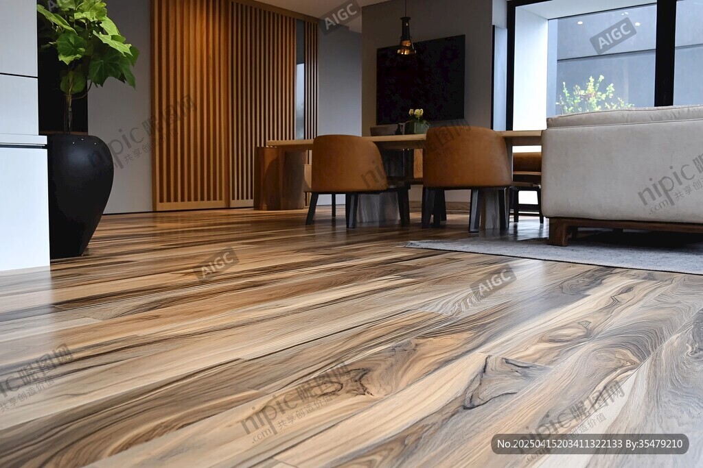現(xiàn)代風(fēng)客廳的木質(zhì)地板展示