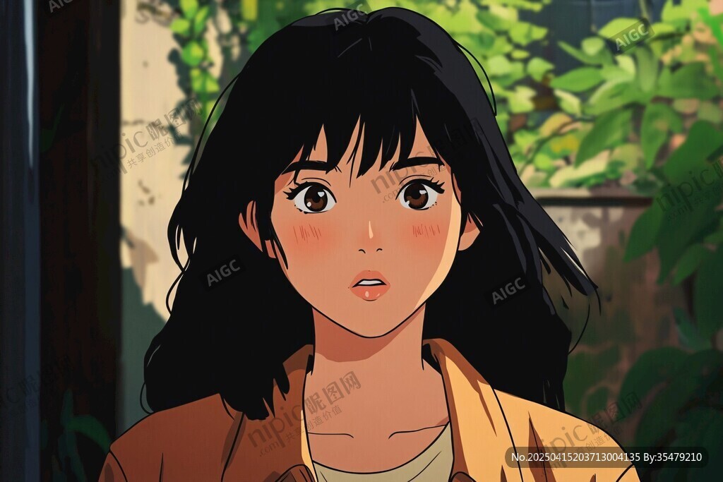 動(dòng)漫風(fēng)少女的驚訝瞬間