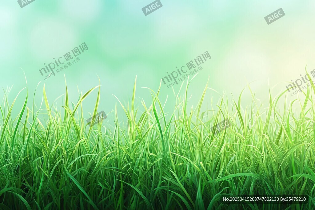 嫩綠青草背景圖
