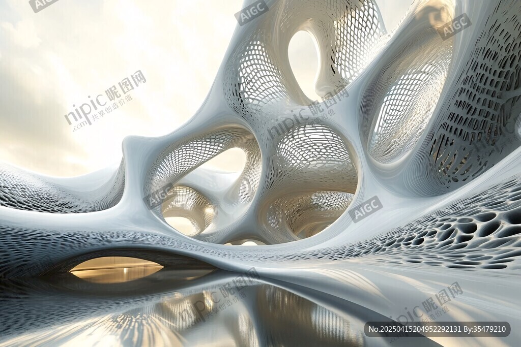 未來感鏤空建筑藝術(shù)造型