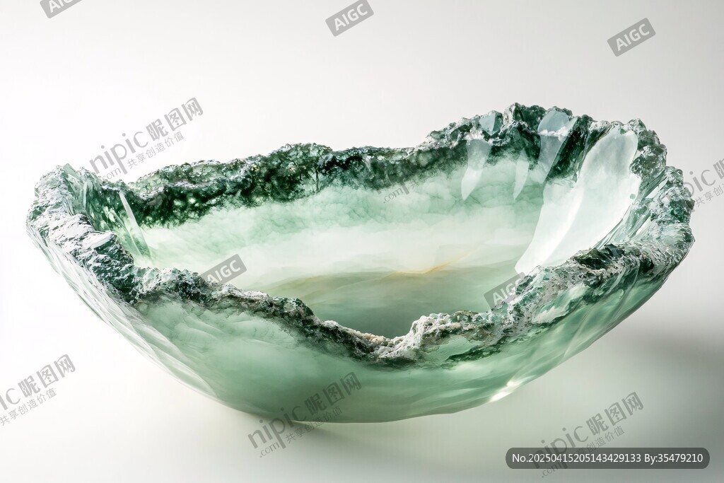 翠綠琉璃碗 獨特藝術造型