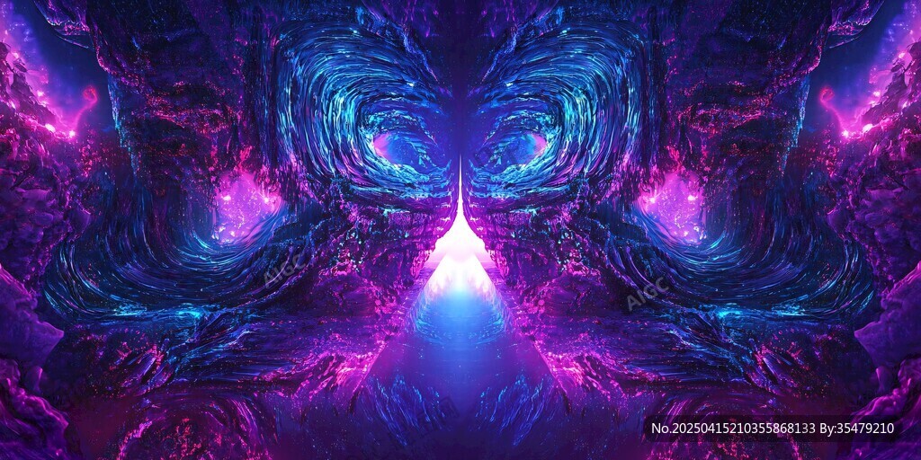夢幻炫彩的科幻空間景象