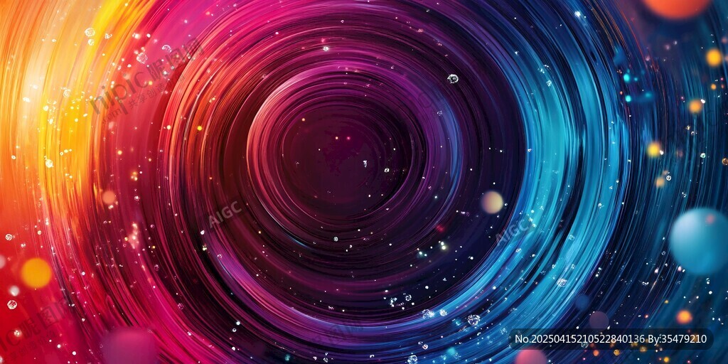 炫彩夢幻漩渦宇宙背景圖