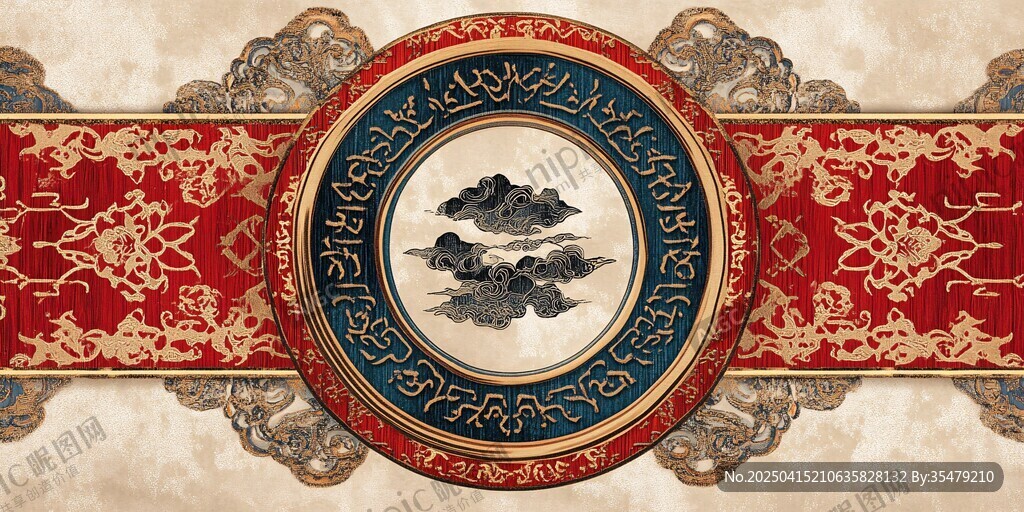 中式古典華麗裝飾圖案